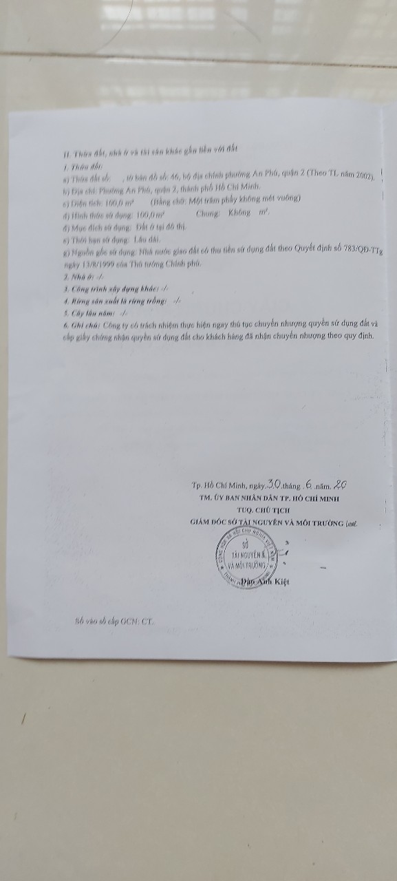 Bán nhà mặt tiền Nguyễn Quý Đức Quận 2 giá 32 tỷ