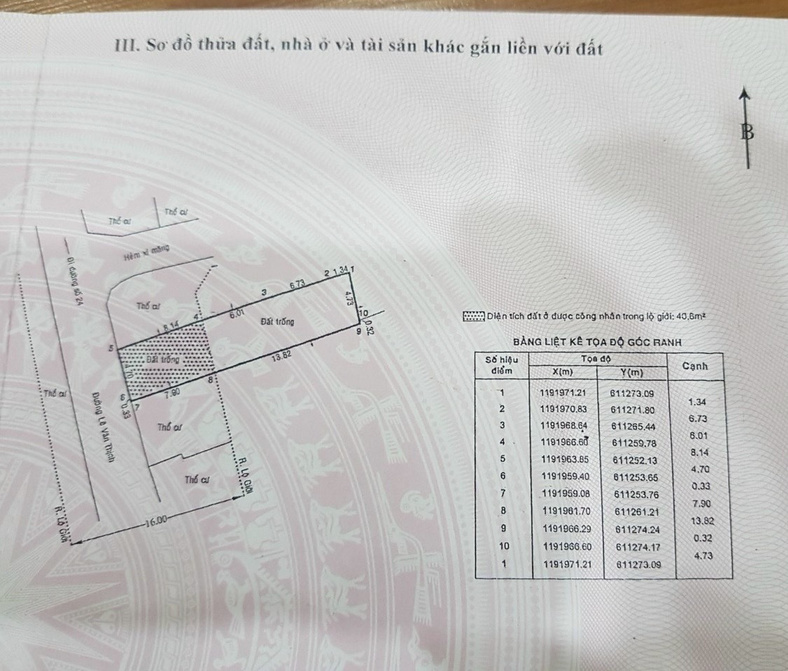 Bán đất mặt tiền Lê Văn Thịnh nối dài Quận 2 giá 11,5 tỷ