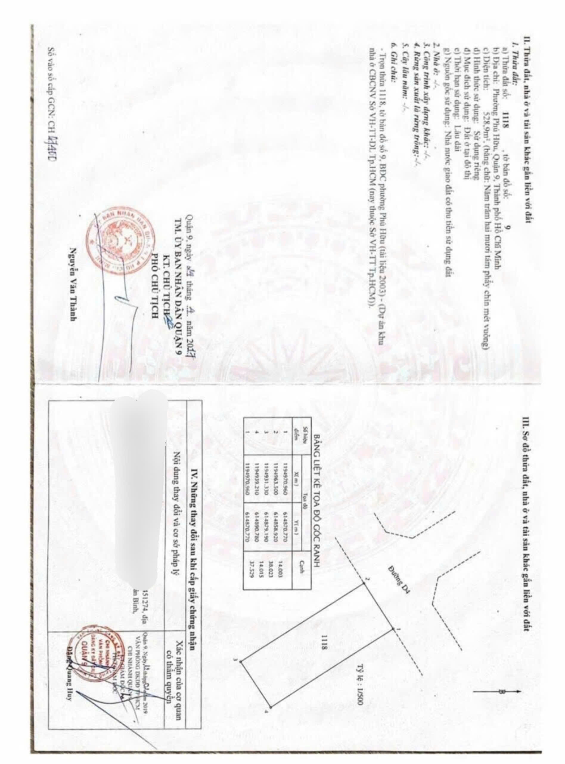 Bán đất đường D4 Phường Phú Hữu Quận 9 cũ giá 26,4 tỷ