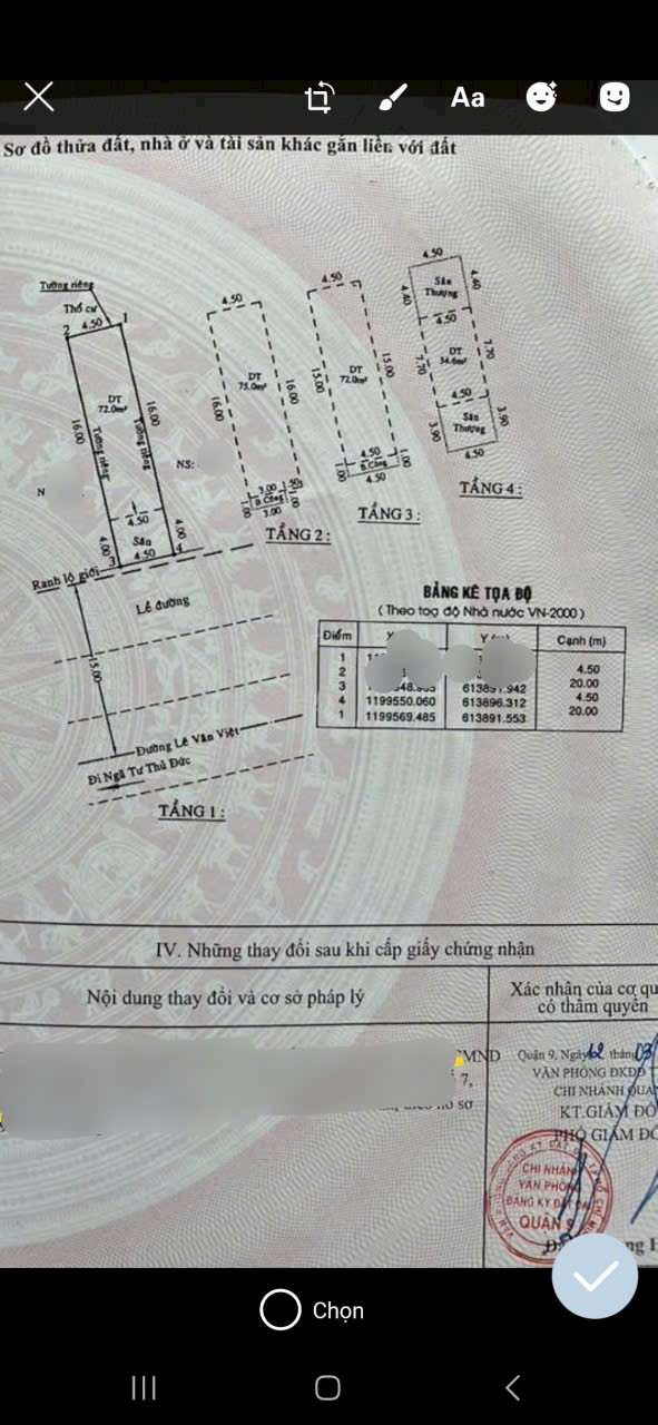 Bán nhà mặt tiền Lê Văn Việt p. Tăng Nhơn Phú A Quận 9 giá 24 tỷ