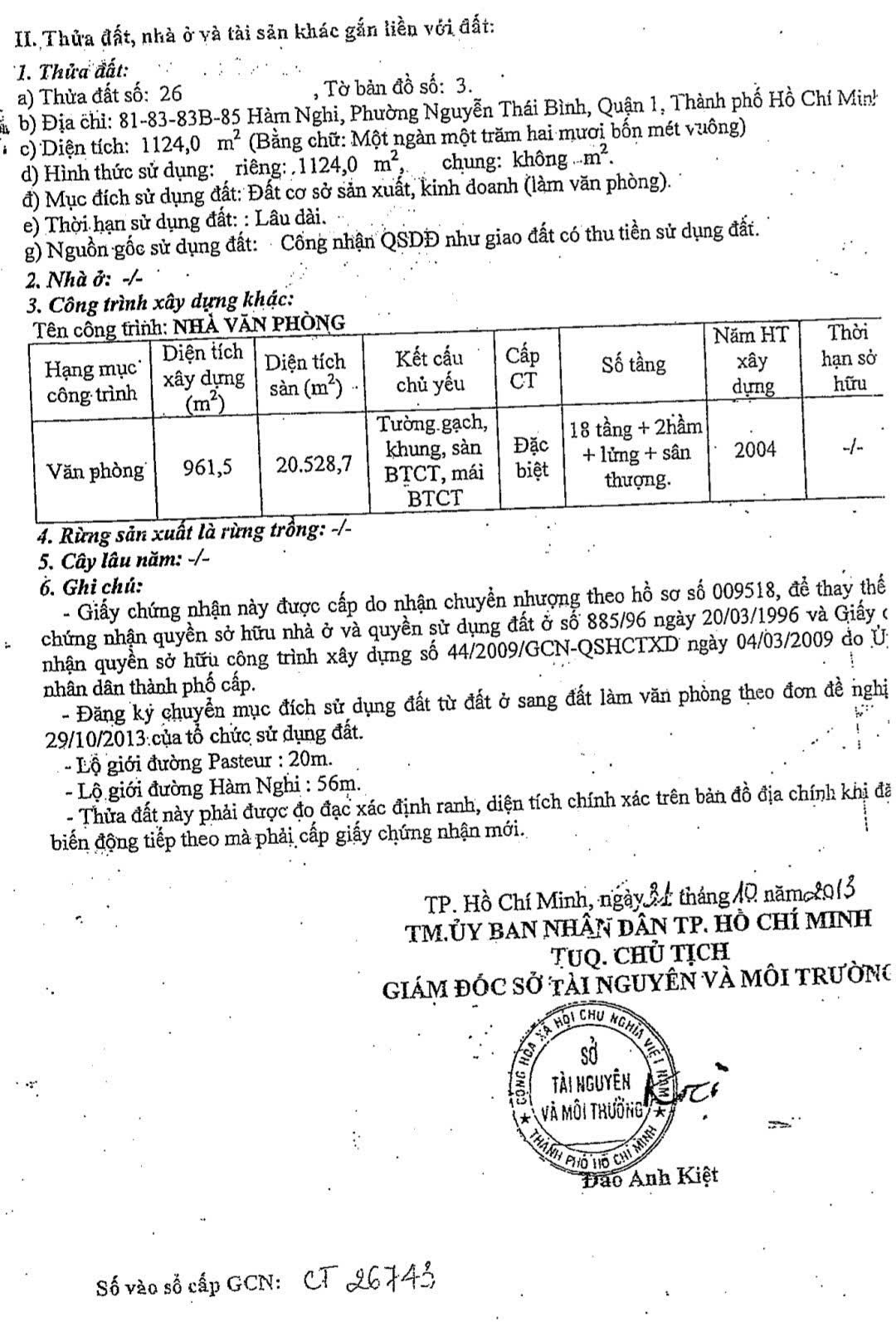 Chuyển nhượng Tòa Nhà Văn Phòng 2 mặt tiền Hàm Nghi Q1 giá 2200 tỷ Chuyển nhượng Tòa Nhà Văn Phòng 2 mặt tiền Hàm Nghi Q1 giá 2200 tỷ