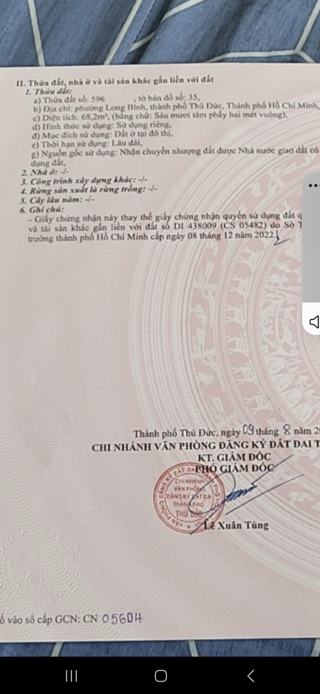 Bán đất hẻm ô tô đường 16 Long Bình Quận 9 cũ giá 4,2 tỷ