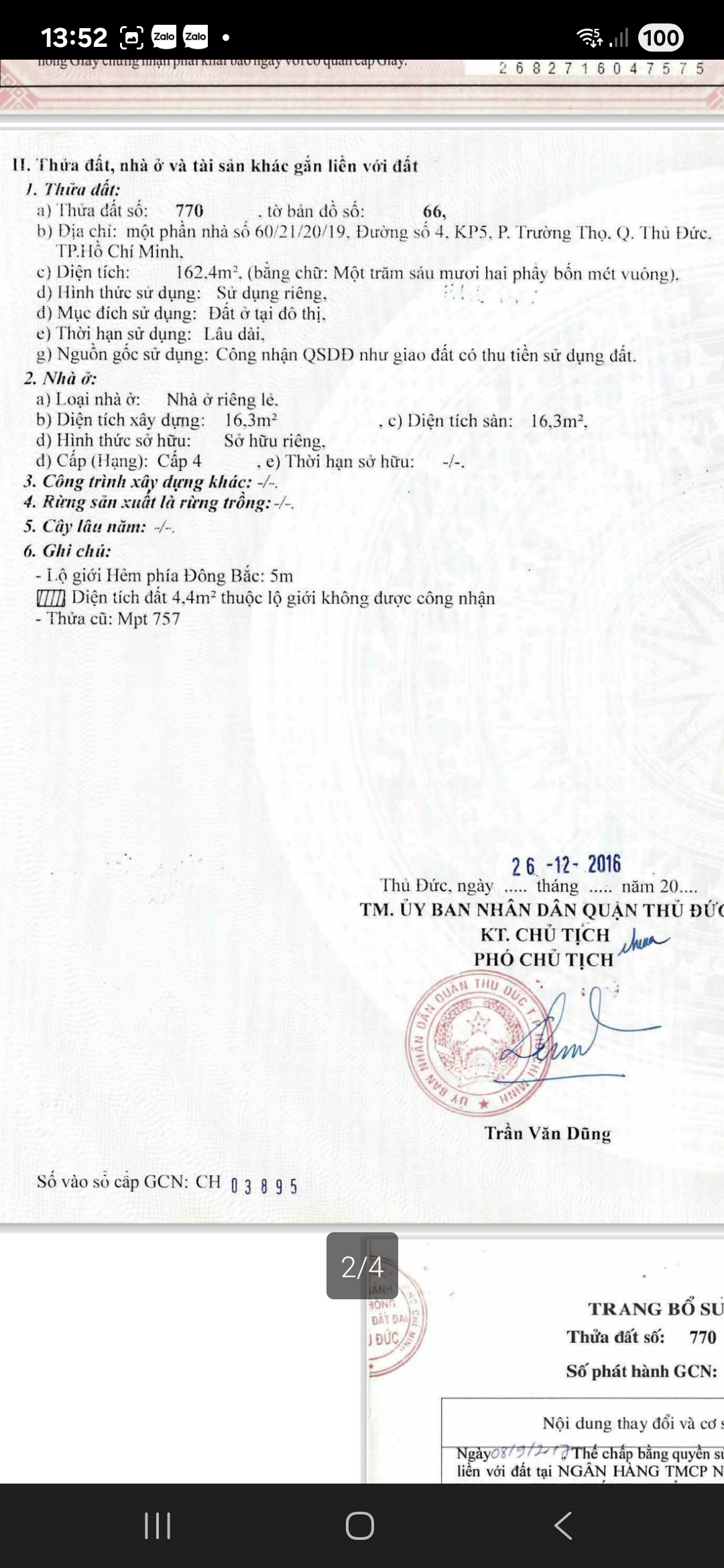 Bán đất hẻm ô tô đường 4 Trường Thọ Thủ Đức giá 6,85 tỷ Bán đất hẻm ô tô đường 4 Trường Thọ Thủ Đức giá 6,85 tỷ