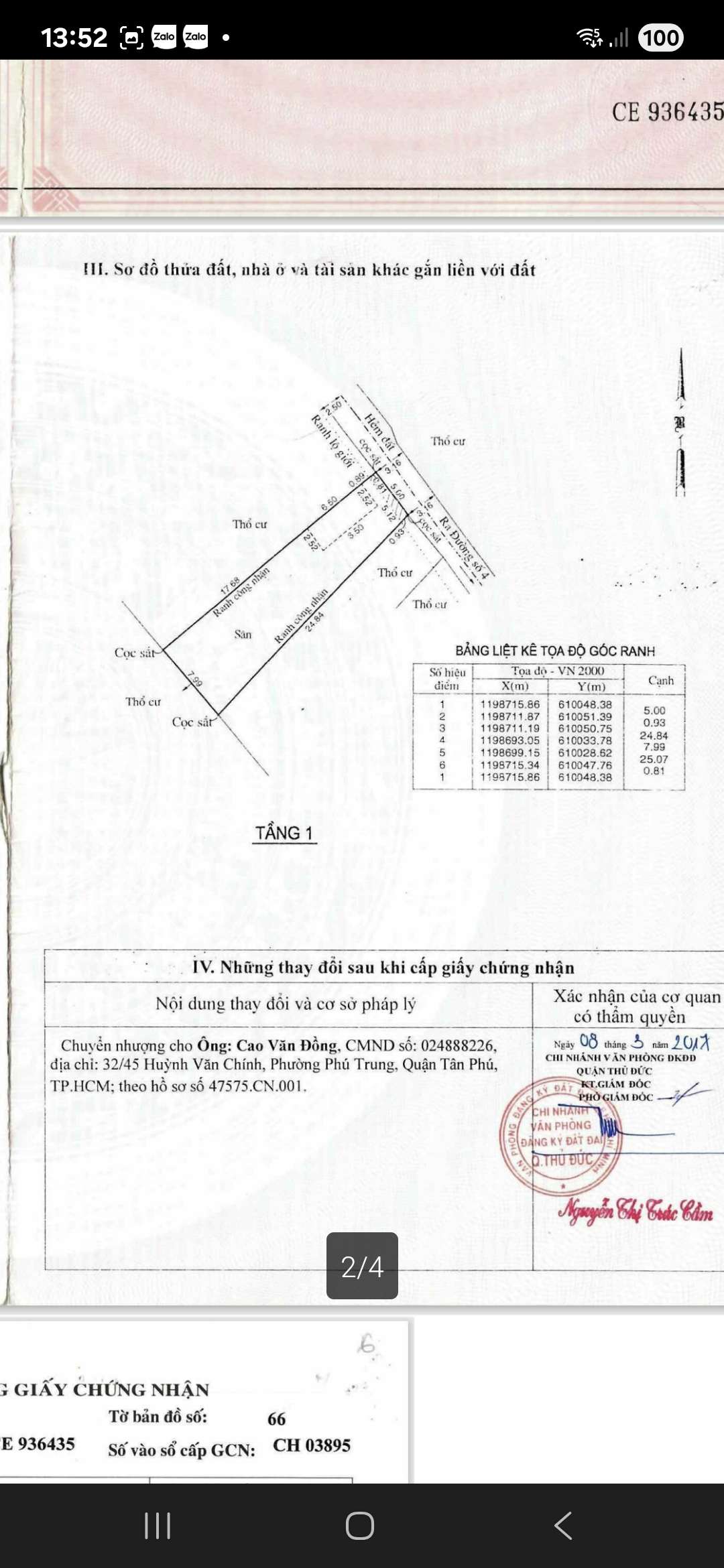 Bán đất hẻm ô tô đường 4 Trường Thọ Thủ Đức giá 6,85 tỷ Bán đất hẻm ô tô đường 4 Trường Thọ Thủ Đức giá 6,85 tỷ