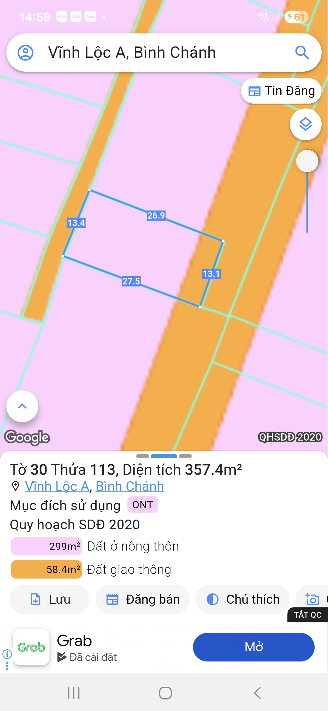 Bán đất 2 mặt hẻm ô tô đường Thới Hòa Vĩnh Lộc A Bình Chánh giá 9 tỷ