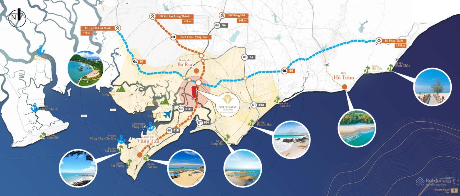Bán nhà phố Gold Coast Vũng Tàu DT 108m2, XD 1 trệt + 3 lầu 4PN, 4WC, CK 25% giá bán 6,3tỷ(gồm vat)