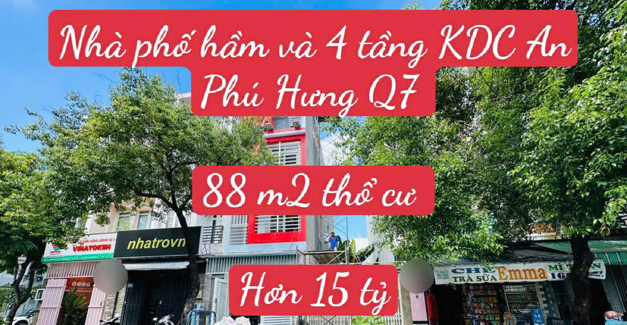 Nhà phố đường số Tân Phong quận 7. 90 m2 có hầm và 4 tầng. Hơn 15 tỷ.