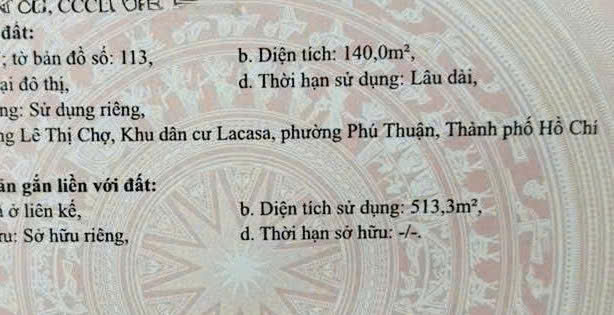 Tòa nhà CHDV cao tầng MT Lê Thị Chợ Quận 7. 7*20 hơn 24 t.ỷ.