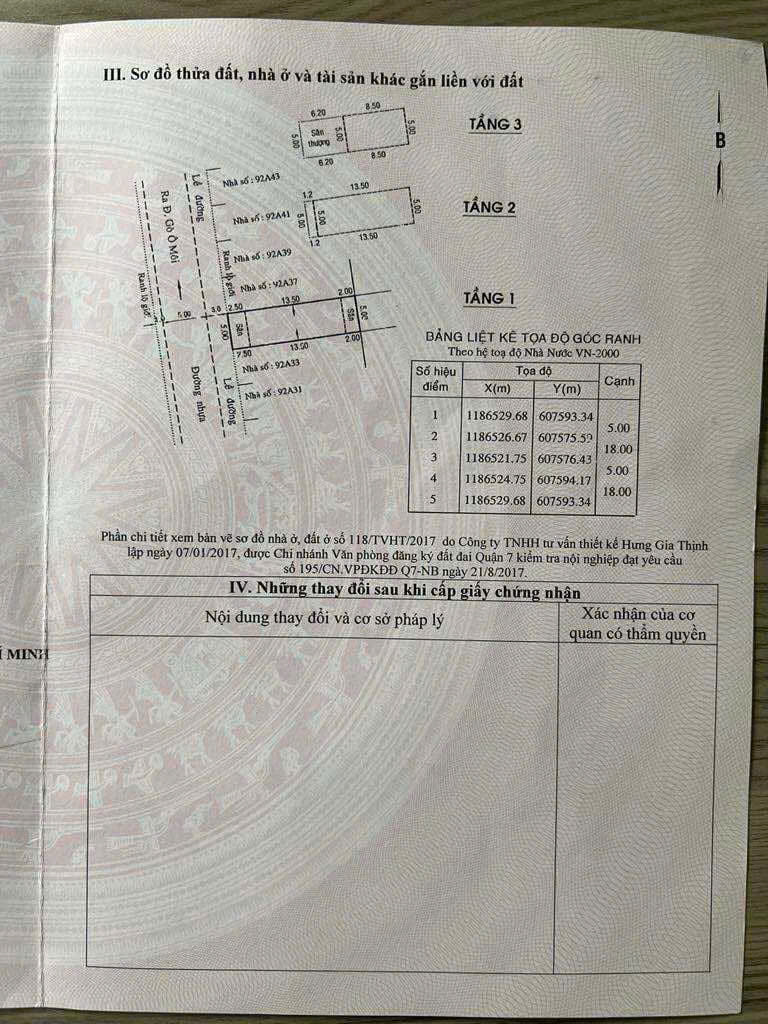 Nhà 3 tầng đường nhựa 12m, KDC Savimex Quận 7. 5*18, hơn 11 tỷ.