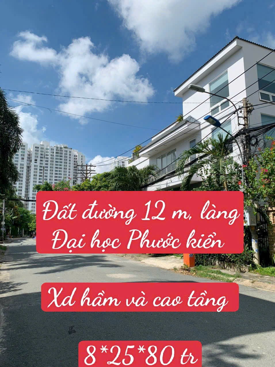 Rổ hàng đất đường 12 khu Làng ĐH Phước kiển Nhà bè. 80 tr/ m2.