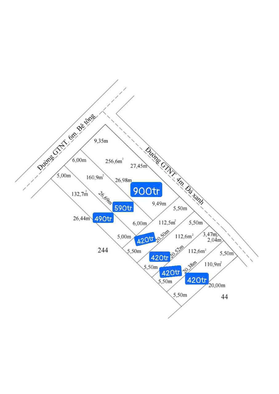 Cách chợ Binh lãng TL833 vào 1km 9,35x27 giá 900tr Tân Trụ Long An