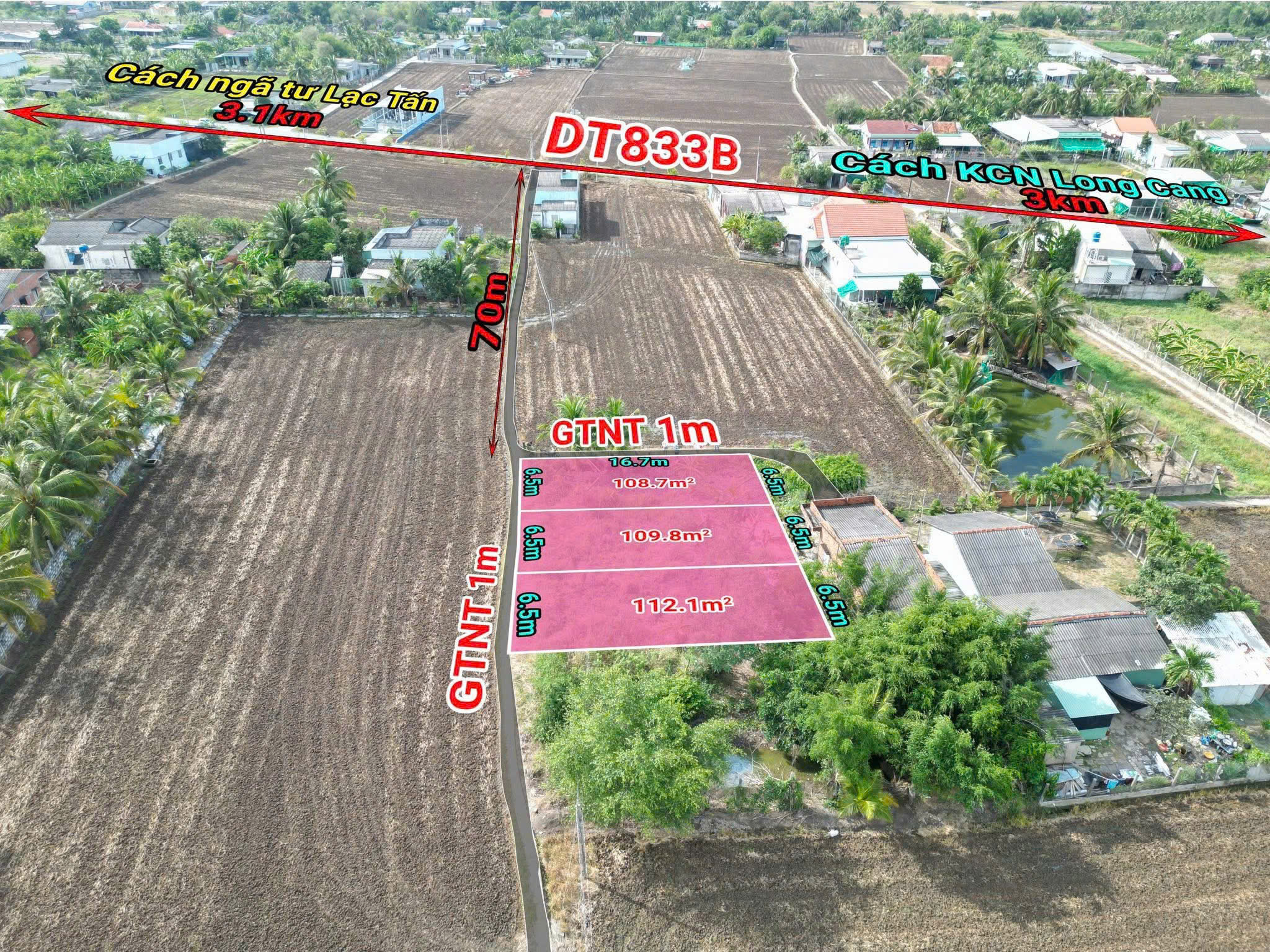 Bán đất cách TL833B 60m 6x17 giá 299tr Lạc Tấn Tân Trụ Long An Bán đất cách TL833B 60m 6x17 giá 299tr Lạc Tấn Tân Trụ Long An