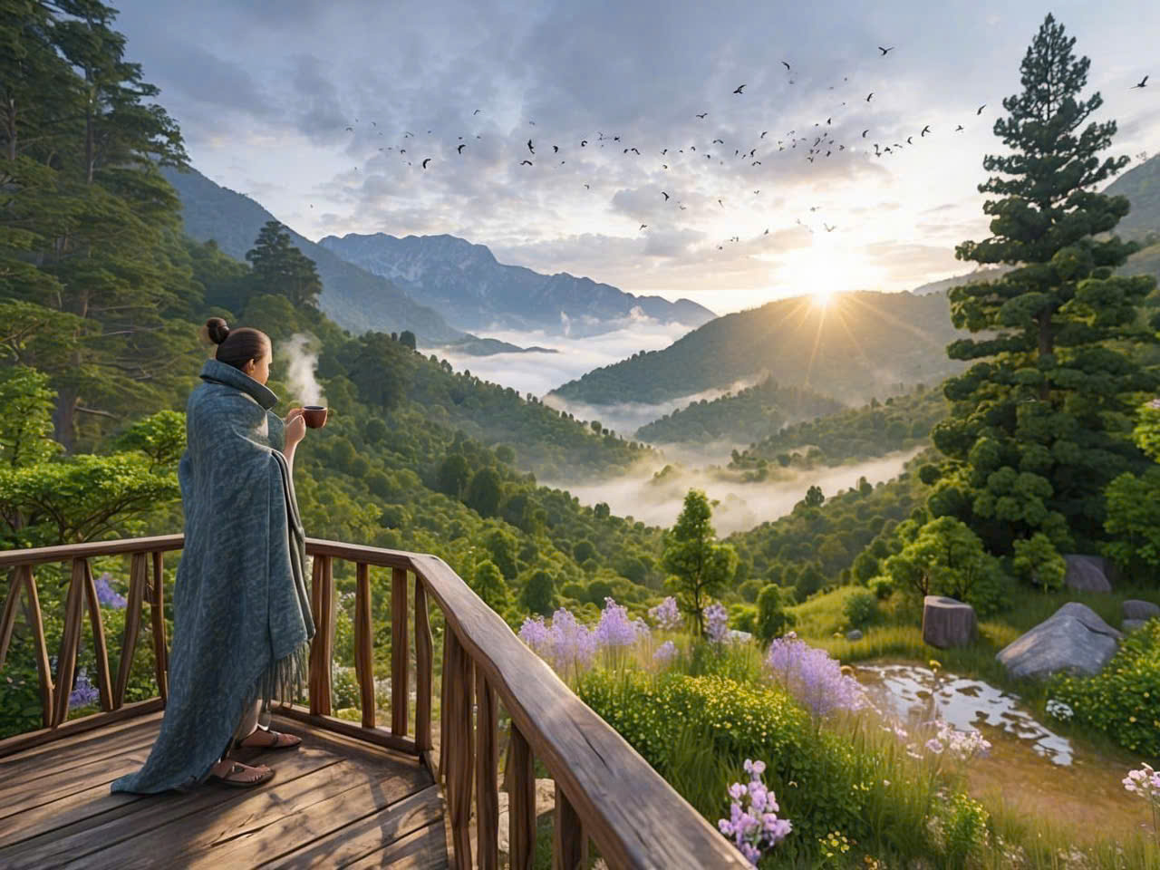 Mua đất 2 mặt tiền tặng ngay nhà gỗ 300 triệu, suối tự nhiên cạnh nhà