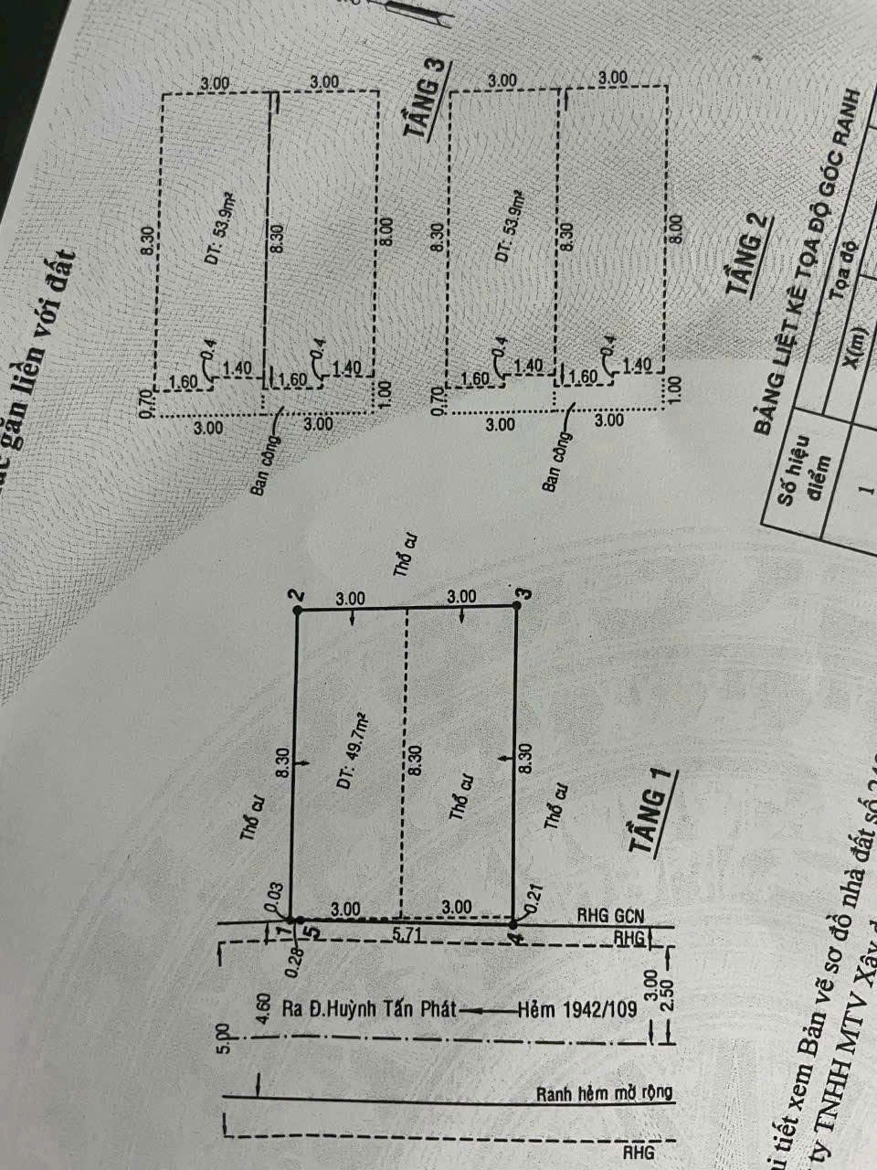 Bán nhà 3 lầu hẻm 1942 Huỳnh Tấn Phát, Nhà Bè,DT 3x9,5m. Giá 2,59 tỷ