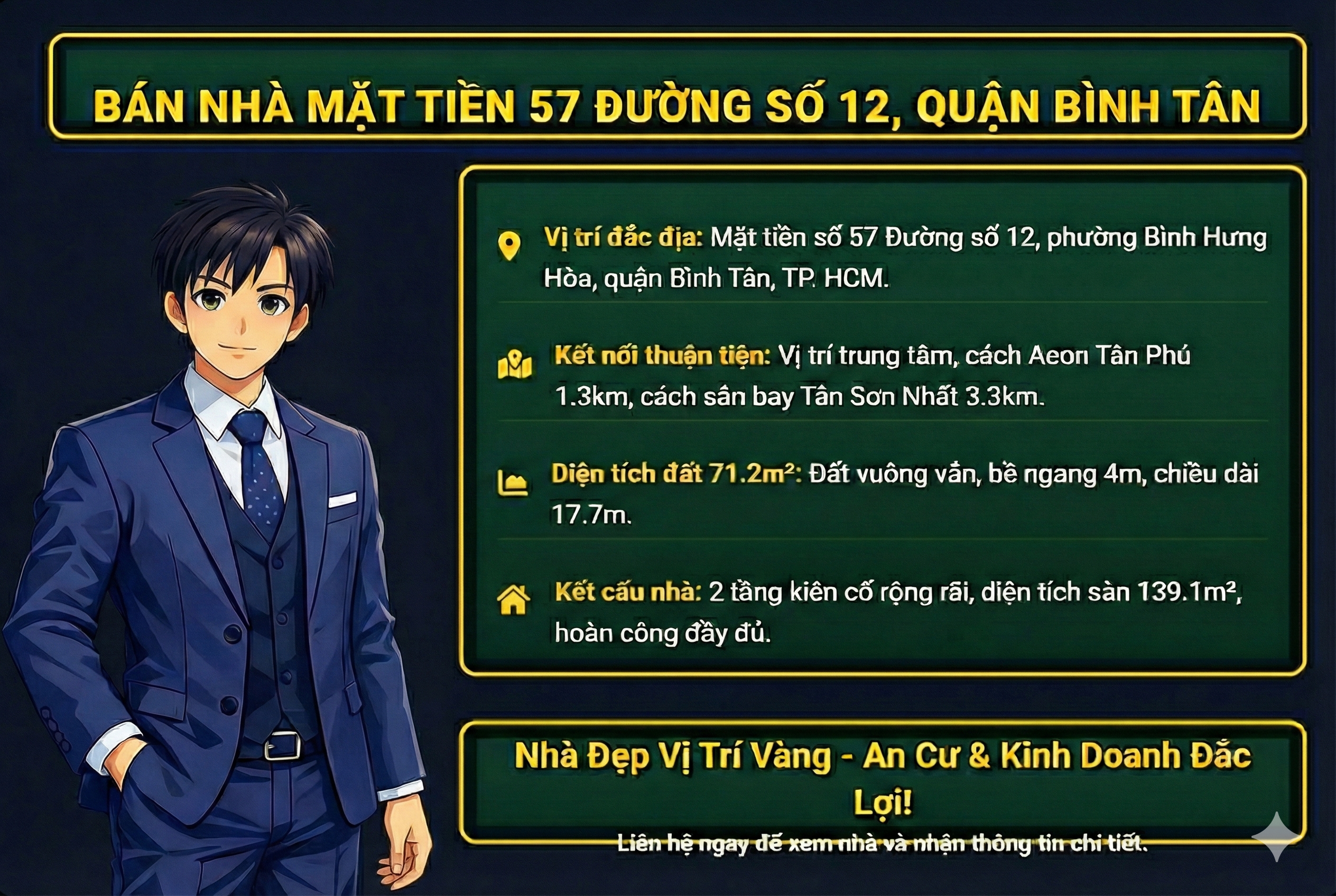 Bán Nhà MT kinh doanh sầm uất Đường số 12, BHH Bình Tân, HCM