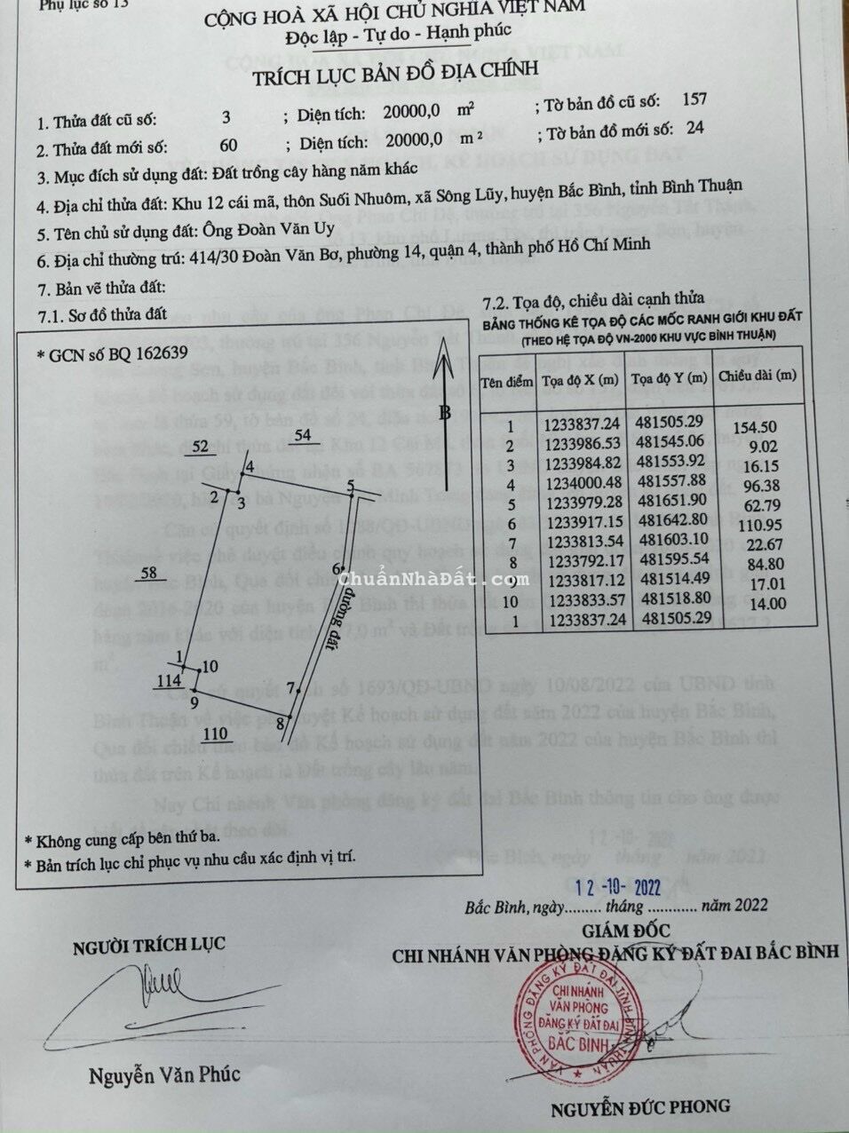 Bán Lô Đất Mặt Tiền Sông Lũy , Nằm Gần Farm Văn Minh