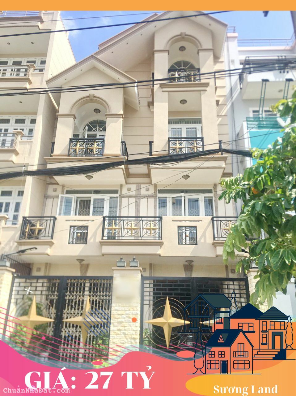 Bán Biệt thự đẹp 3 lầu 8x20m mặt tiền đường NB Cao Lỗ Phường 4 Quận 8