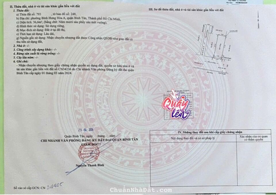 Đất thổ hẻm quốc lộ 1A Bình Hưng Hòa A dt 57 m2 giá 3,85 tỷ Đất thổ hẻm quốc lộ 1A Bình Hưng Hòa A dt 57 m2 giá 3,85 tỷ