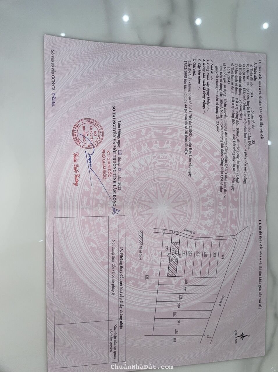 Đất nền tại bảo lộc.lâm đồng.giá 750tr/150m2