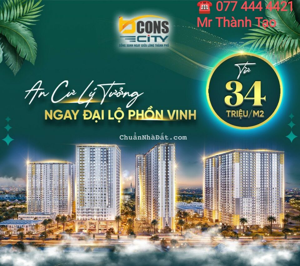 Căn Hộ Bcons City TP Dĩ An, Căn 2PN/2WC từ 1,5 Tỷ ngay Phạm Văn Đồng Nối Dài