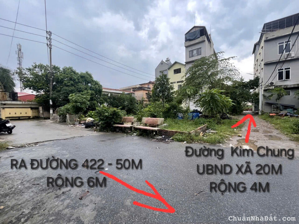 bán 100m đất phân lô - Kim Chung - Hoài Đức - mt 5m - ô tô tránh - giá 7,5 tỷ có th/lượng