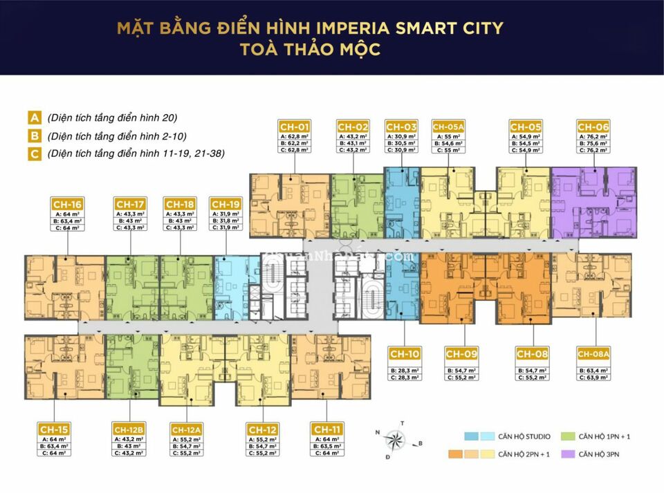 Chính chủ bán căn hộ I5 -64m2 căn góc 2 mặt thoáng view hồ 