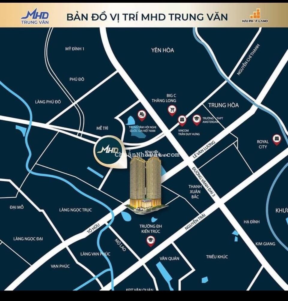 Căn 3 ngủ ngoại giao ,3 mặt thoáng toà MHD TRung Văn ,sổ lâu dài