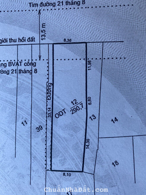 MẶT TIỀN ĐƯỜNG 21 THÁNG 8 -PHAN RANG TC, tỉnh NINH THUẬN