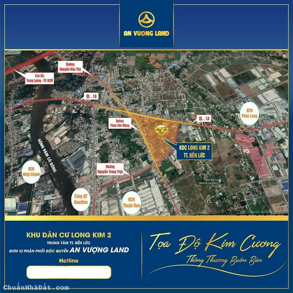 Đất FuLl Thổ 100% - KDC Hoàng Long - Thị Trấn Bến Lức - Long An .