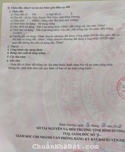 Bán đất thổ cư 300m² , giá 1.150 tỷtại đường DH507, Xã An Thái, Huyện Phú Giáo, Bình Dương Bán đất thổ cư 300m² , giá 1.150 tỷtại đường DH507, Xã An Thái, Huyện Phú Giáo, Bình Dương