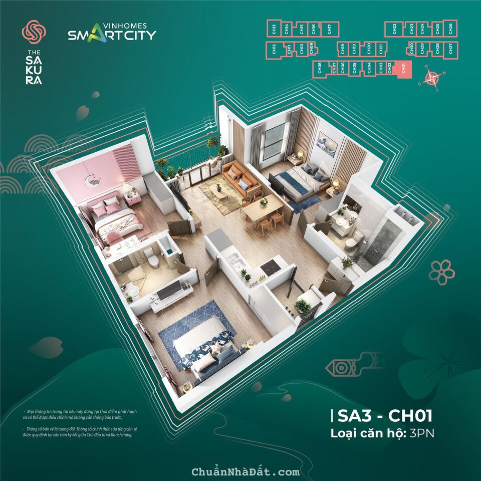  Căn hộ từ 1-3 PN tại Vinhome Smart City - một bước chân chạm ngàn tiện ích - giá gốc CĐT