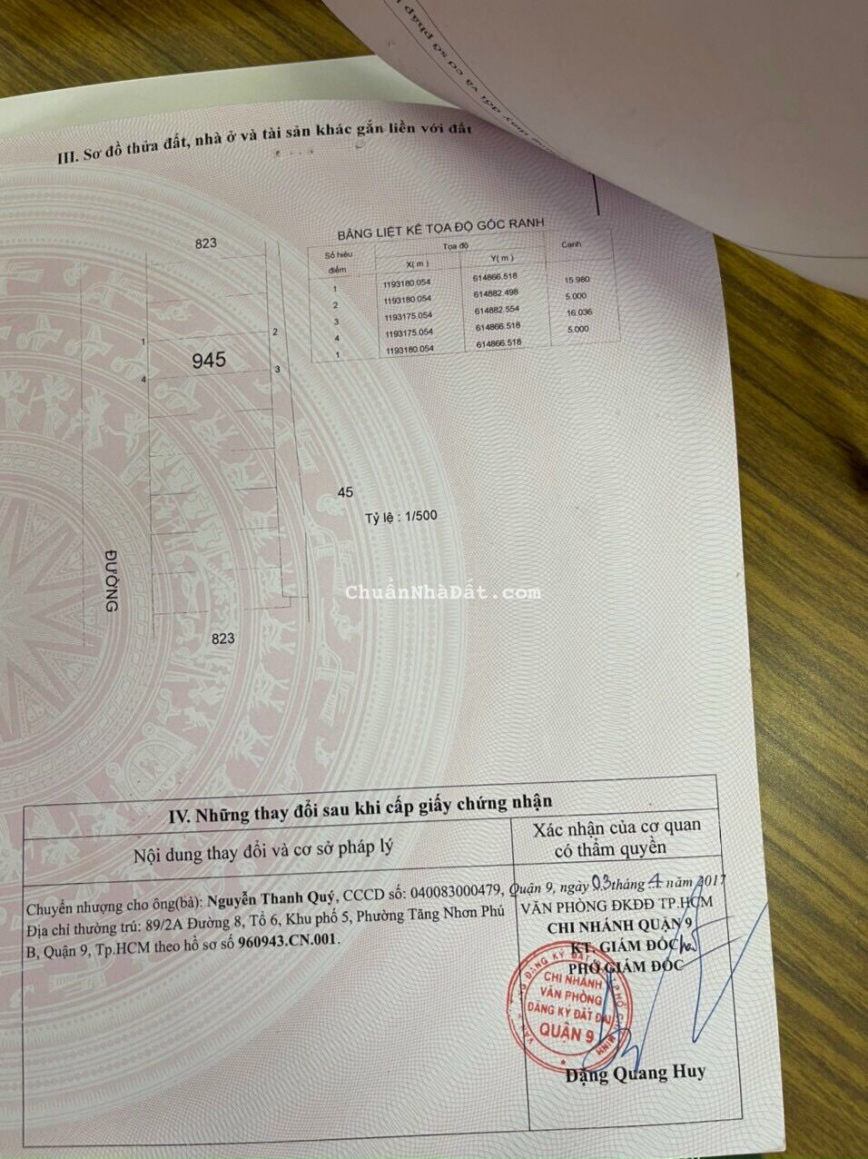 Bán Đất Đường Gò Cát,Phú Hữu, Đối Diện Chung Cư RiCa DT:80m2 (5x16)