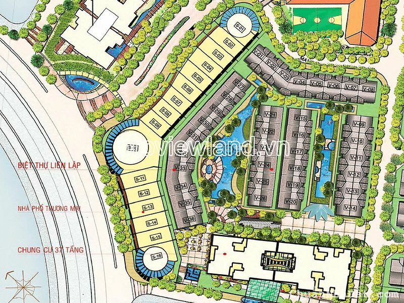 Bán biệt thự Saigon Pearl, căn góc bờ sông 2 MT, 283m2 đất, 1 hầm + 3 tầng Bán biệt thự Saigon Pearl, căn góc bờ sông 2 MT, 283m2 đất, 1 hầm + 3 tầng