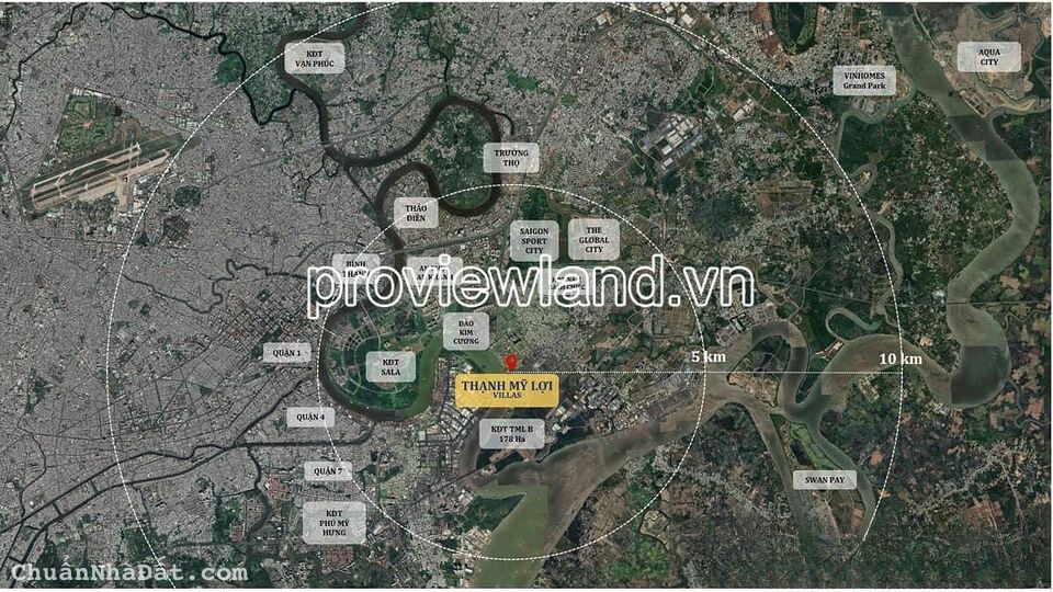 Giỏ hàng biệt thự dự án Thạnh Mỹ Lợi Villas, chỉ còn 10 căn, giá từ 190tr/m2