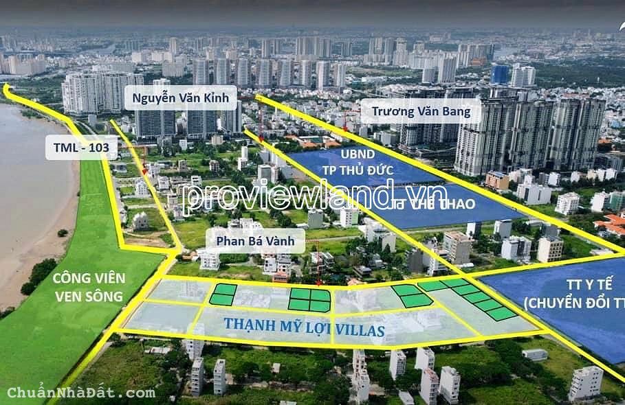 Giỏ hàng biệt thự dự án Thạnh Mỹ Lợi Villas, chỉ còn 10 căn, giá từ 190tr/m2