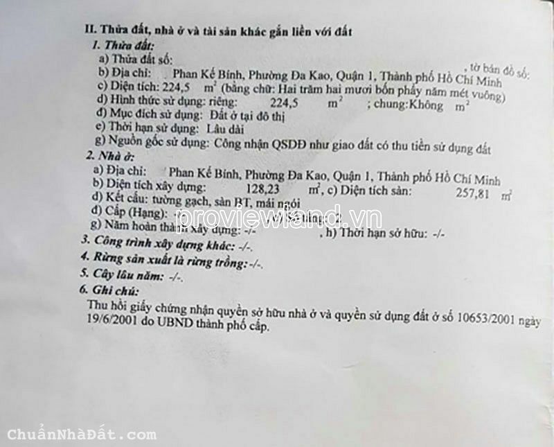 Bán biệt thự Quận 1, mặt tiền Phan Kế Bính, 9x26m đât, 2 tầng, đang cho thuê 80tr/th