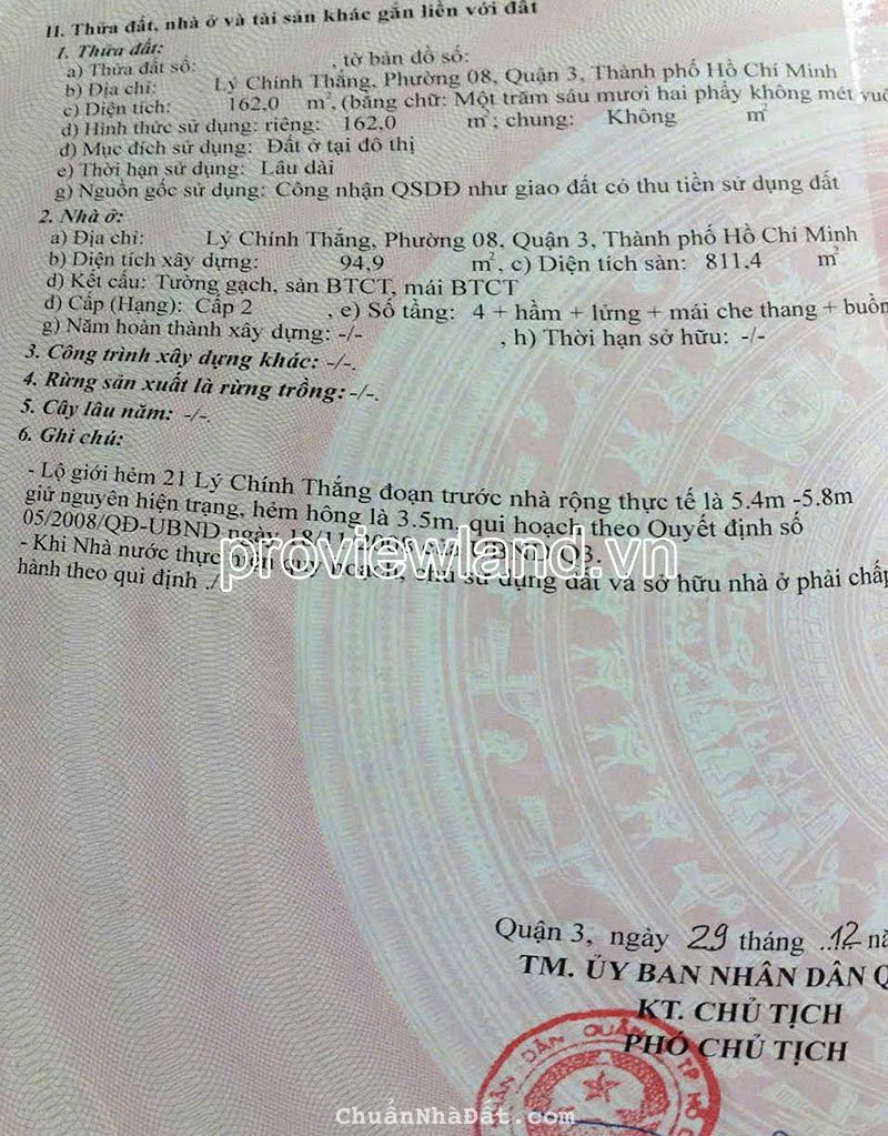 Bán toà nhà căn hộ dịch vụ Q3, hẻm 10m Lý Chính Thắng, 1 hầm + 7 lầu