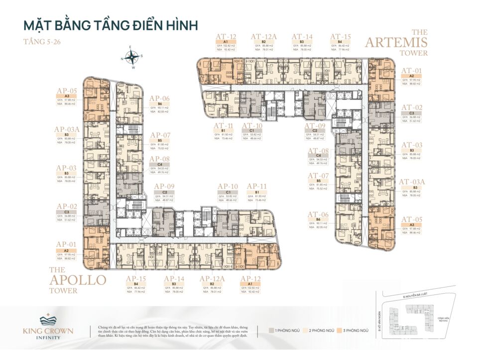Chính thức nhận booking King Crown Infinity Thủ Đức, 1-3PN, 100tr/căn