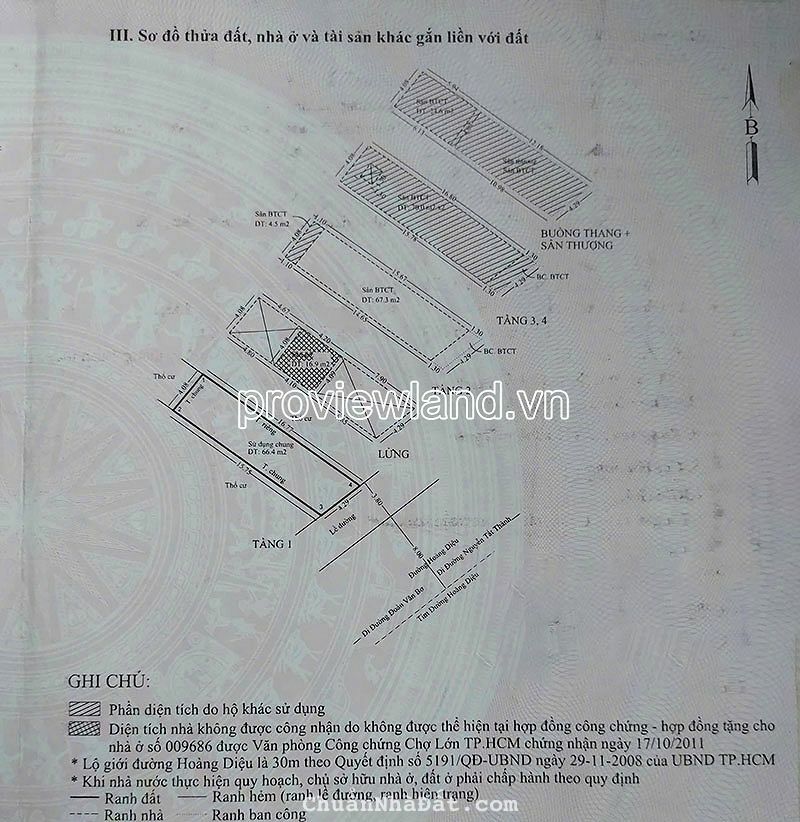 Bán Nhà Phố mặt tiền Hoàng Diệu, Quận 4, 66m2 đất, 4 tầng, kinh doanh tốt