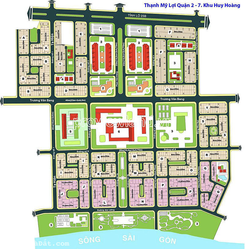 Bán lô đất tại Huy Hoàng Thạnh Mỹ Lợi có DT đất 8x20m, sổ hồng chính chủ