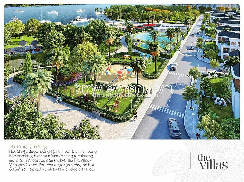 Cho thuê biệt thự Vinhomes Tân Cảng, Bình Thạnh, 267m2 đất, 1 hầm + 3 tầng, thang máy