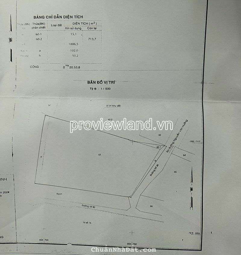 Cho thuê lô đất mặt tiền đường 61 Thảo Điền, gần Tropic Garden, DT 2000m2, hướng mát