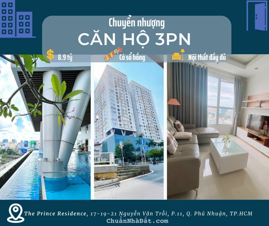 Căn hộ 3PN, có sổ hồng- The Prince Residence, cần bán 8.9 tỷ