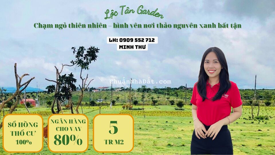 Bán gấp lô đất 170m2 full thổ cư sổ riêng tại Bảo Lộc chỉ 7tr/m2 LH 0909552712