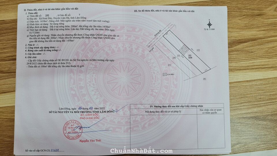 Chỉ 890k/m2, Sở Hữu 1111m2 Với Giá Đầu Tư Siêu F0 ! Đất Nghỉ Dưỡng Đối Diện Trường Mầm Non !