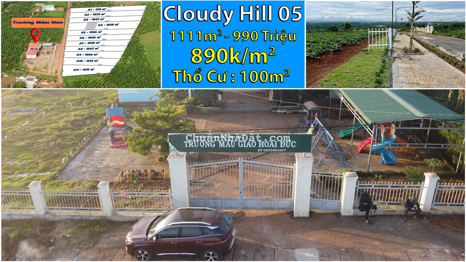 Chỉ 890k/m2, Sở Hữu 1111m2 Với Giá Đầu Tư Siêu F0 ! Đất Nghỉ Dưỡng Đối Diện Trường Mầm Non !