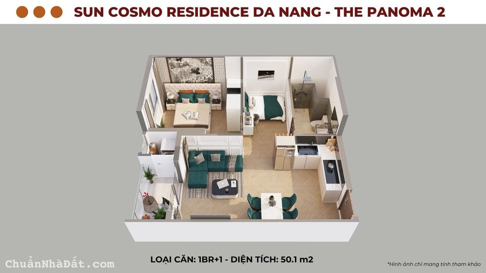 Căn hộ 2PN The Panoma của Sun Group view sông Hà Đà Nẵng chỉ từ 2ty3