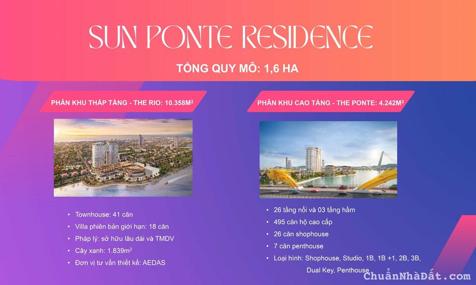 Nhận đặt chỗ dự án Sun Ponte Residence ngay cầu Rồng Đà Nẵng chỉ 20 triệu/ vị trí