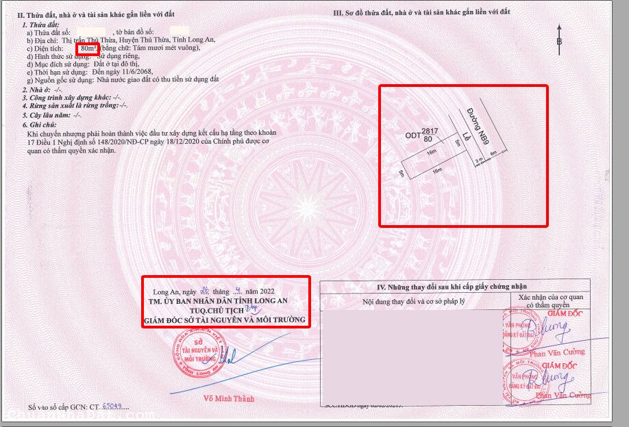 Đất ở đô thị ODT sát vách khu công nghiệp IDICO & trung tâm hành chính