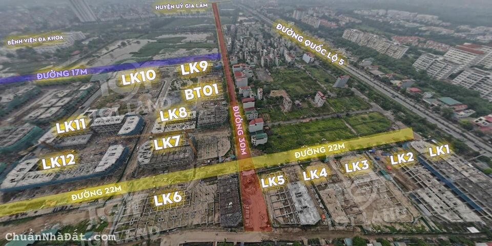 Duy nhất 1 suất ngoại giao đường 22m dự án liền kề Gia Lâm. Liên hệ 0787 104 597